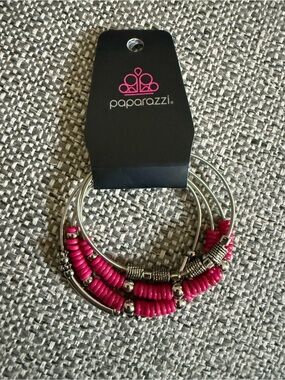 NWT Paparazzi Hot Pink Beaded Bracelet Set